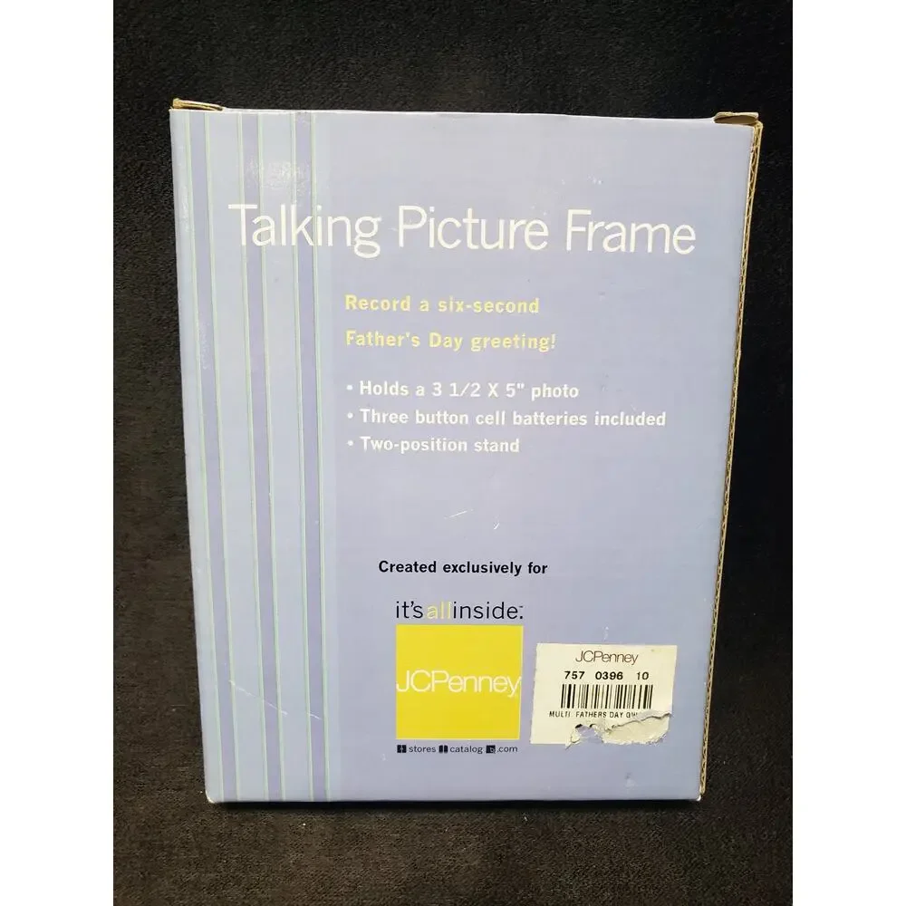 JCPenny's Talking Picture Vintage 3 1/2 x 5 Photo Frame Record Special Greetings